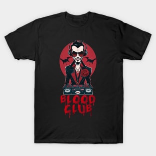 Vampiric Blood Club DJ! (Red/Black) T-Shirt